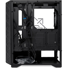 Компьютерный корпус HSPD M521, Mesh Mid Tower, черный, slide TG, 0.45 SPCC, 4x120мм ARGb ATX, mATX, mITX 160/330/184мм 2x2.5