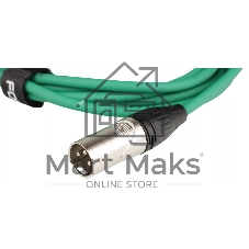 Микрофонный кабель FORCE FMC-05/3 GR XLR (F) -XLR (M), разъемы с никелевым корпусом и посеребренными контактами, 3 м, цвет зелёный