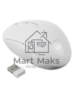 Мышь беспроводная Oklick 505MW белый, 1000 dpi, радиоканал, USB, кнопки - 3