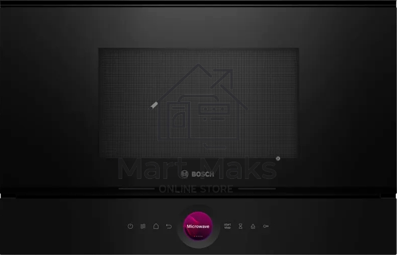 Встраиваемая микроволновая печь Bosch BFR7221B1 900Вт, 5 режимов, инвертер, 21 л, черный, петли справа