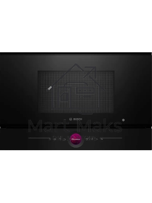 Встраиваемая микроволновая печь Bosch BFR7221B1 900Вт, 5 режимов, инвертер, 21 л, черный, петли справа