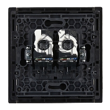 Розетка компьютерная 2-ая RJ45 кат.5E IEK FORTE&PIANO FP133 черный
