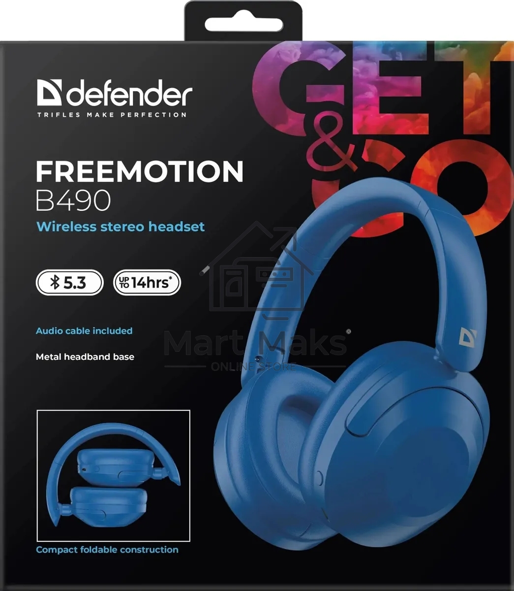 Беспроводная гарнитура DEFENDER (63491) FreeMotion B490 синий