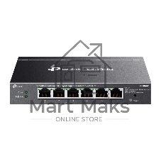 Коммутатор TP-Link Omada ES206GP, 4×1 Гбит/с PoE + 2×1 Гбит/с Uplink, настраиваемый