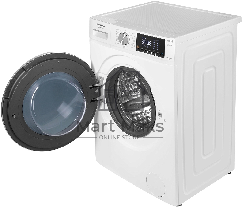 Стиральная машина Maunfeld MFWM148WH02 белый, загрузка фронтальная 8 кг, 1400 об/мин., класс: А+++
