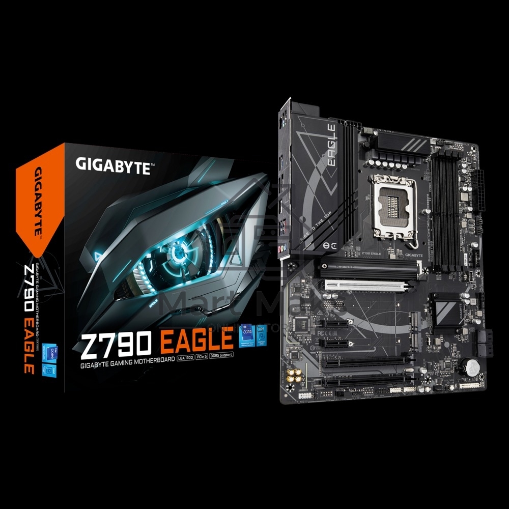 Материнская плата Gigabyte Z790 EAGLE, LGA 1700, Intel Z790, 4xDDR5, 4xSATA, 3xM.2, 1xPCIe 5.0 x16, 1xPCIe 4.0 x4, 1xPCIe 3.0 x1, 1xHDMI, 1xDP, 1x 2.5Gb LAN, 4xUSB-A 3.2 Gen 1, 1xUSB-A 3.2 Gen 2, 2xUSB-A 2.0, 1xUSB-C 3.2 Gen 2, 3x3.5 мм, 7.1, ATX