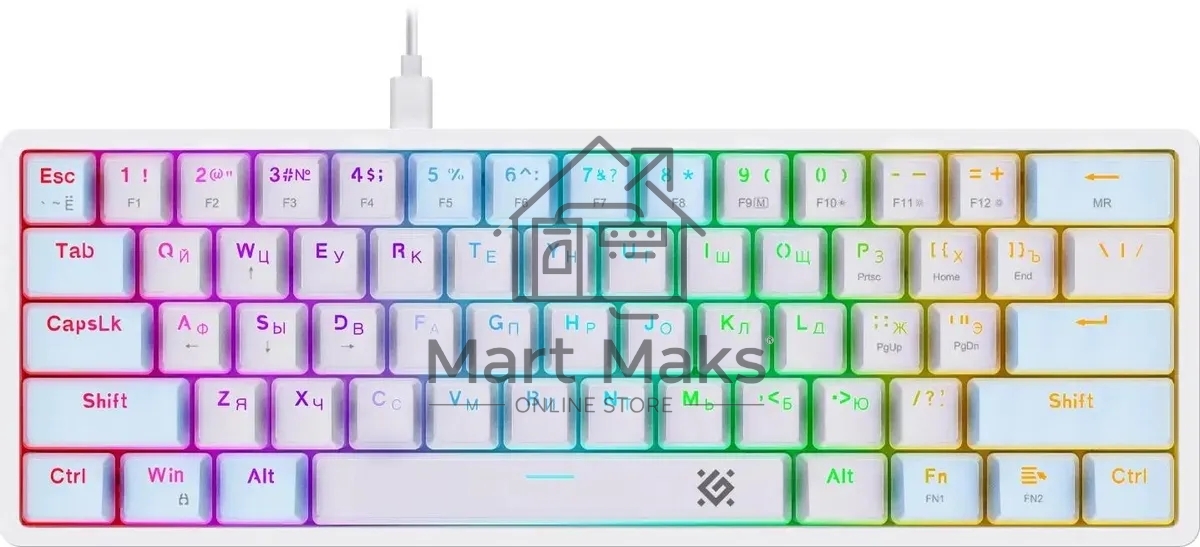 Клавиатура Defender Amox GK-585 проводная, USB Type-A, белый