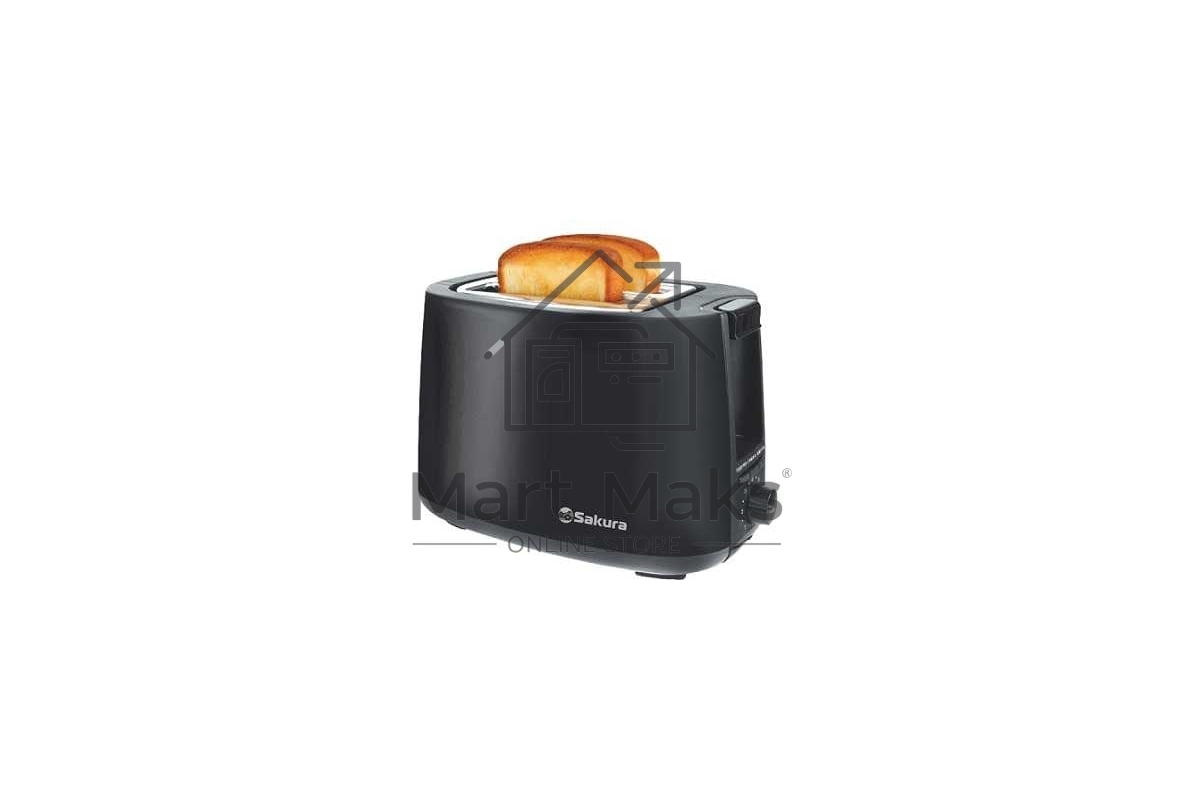 Тостер Sakura SA-7612BK Elegant черный, 750 Вт, 2 слота