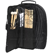 Рюкзак-чехол STAGG DSBACKPACK для 10 пар палочек, усиленный нейлон, много карманов, вес 1,2 кг, чёрный.