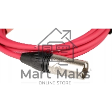 Микрофонный кабель FORCE FMC-05/3 RD XLR (F) -XLR (M), разъемы с никелевым корпусом и посеребренными контактами, 3 м, цвет красный