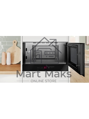 Встраиваемая микроволновая печь Bosch BFR7221B1 900Вт, 5 режимов, инвертер, 21 л, черный, петли справа