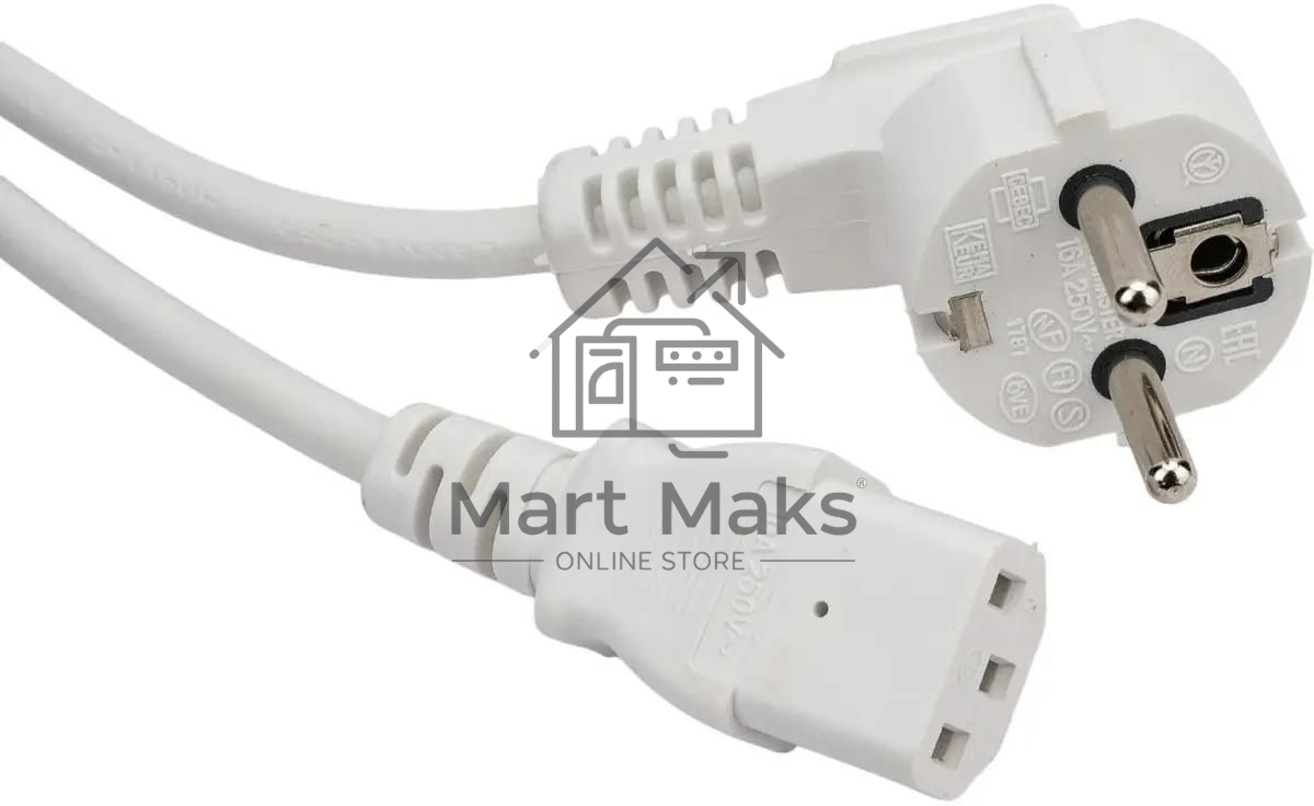 Шнур питания Lanmaster LAN-PP13/SHA-1.0-WH C13-Schuko проводник.:3x0.75мм2 1м 220В 10А белый