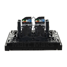 Розетка компьютерная 2-ая RJ45 кат.5E IEK FORTE&PIANO FP133 черный