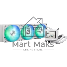 Жидкостная система охлаждения ASUS MAX GAMING LC 360 ARGB LCD WHT белый, алюминий/медь, 2500 об/мин, 35.5 дБ, 4 pin