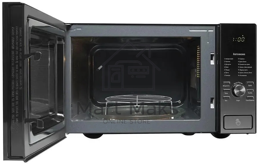Микроволновая печь Polaris PMO 2303DG черный, 23 л, 1400 Вт, переключатели - кнопки/поворотный механизм