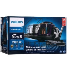 Пылесос Philips FC9734/01 фиолетовый, 470/2100 Вт, уборка сухая, пылесборник контейнер 2 л