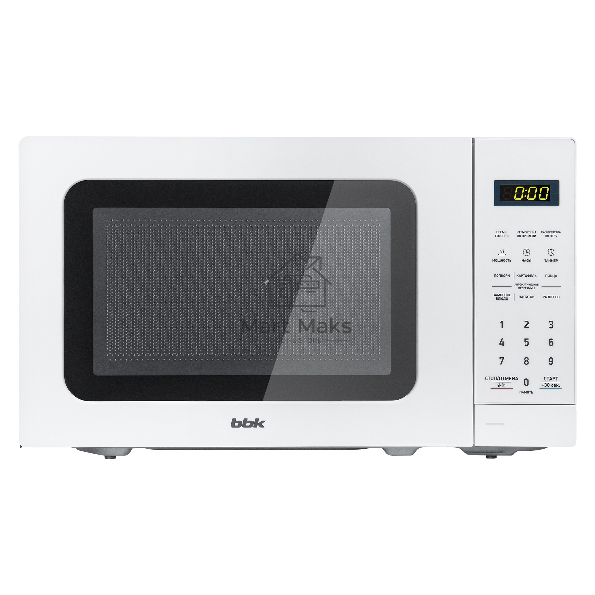 Микроволновая печь BBK 20MWS-767S/W белый, 20 л, 700 Вт, переключатели - сенсорные