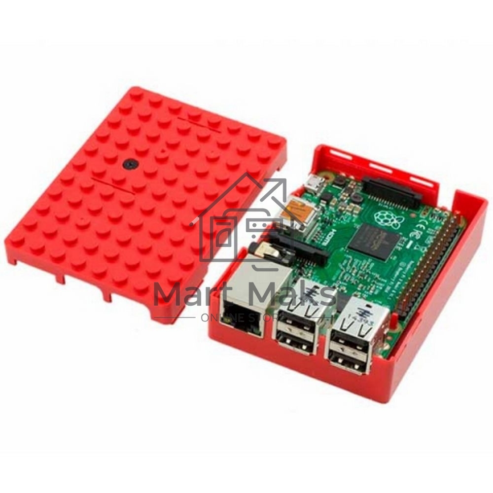 Корпус RA183 red для микрокомпьютера Raspberry Pi 3 ACD Red ABS Plastic Building Block case for Raspberry Pi 3