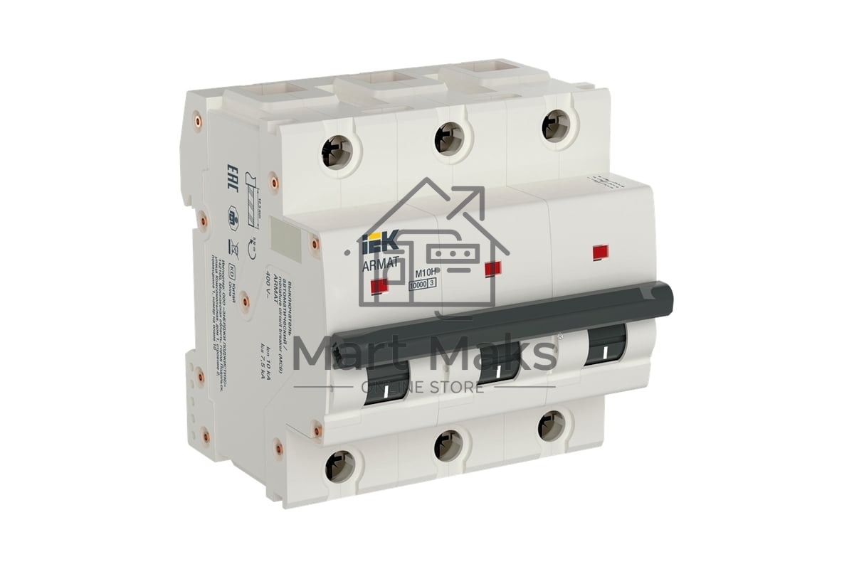 Выключатель автоматический модульный 3п IEK ARMAT AR-M10H-3-D080 D 80А M10H