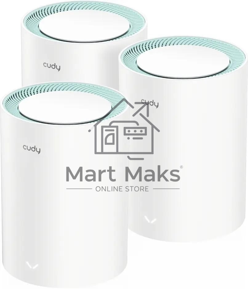 Бесшовный Mesh роутер Cudy M1500 (M1500(3-PACK)) AX1500 10/100/1000BASE-TX (упак.:3шт)