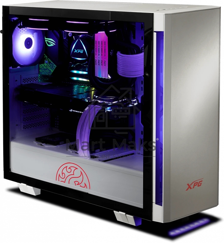 Компьютерный корпус XPG INVADER-WHITECOLOR BOXWORLDWIDE (ATX, подсветка ARGb, 2 вентилятора 120мм, стеклянная боковая панель,белый)