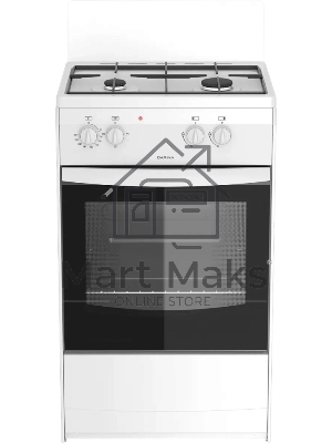 Плита комбинированная Darina S KM 521 300 W белый/черный, конфорок 2 шт, духовка 45 л, 50 см x 85 см x 45 см