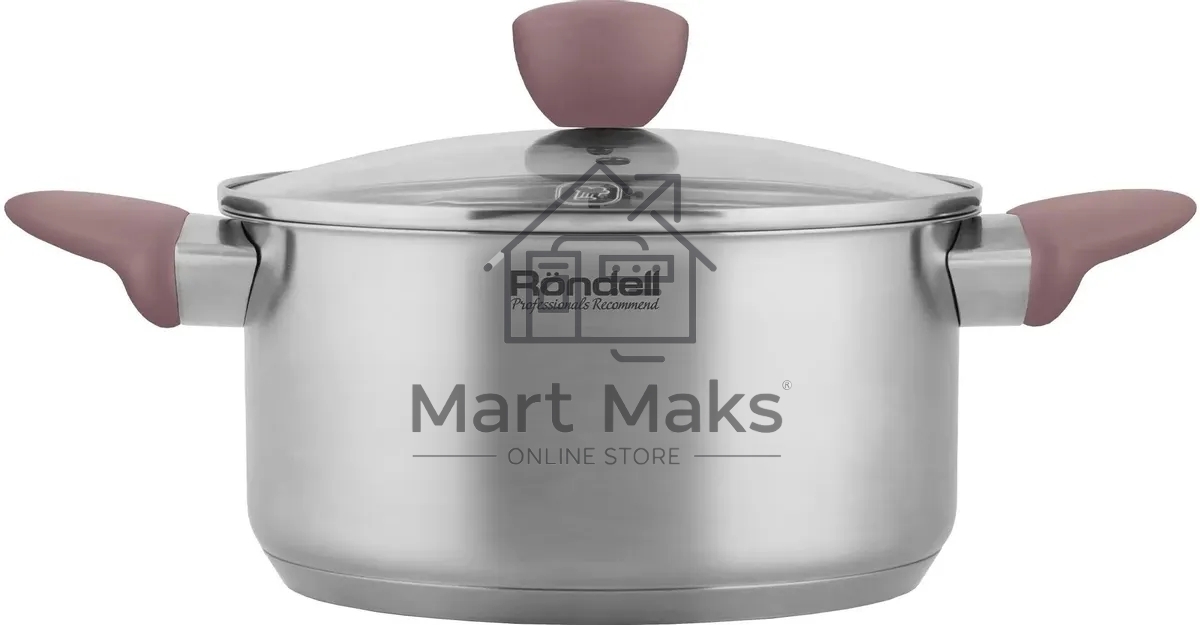 Кастрюля Rondell Bueno RDS-1588 (ST) стальной 1588 Кастрюля с/кр 24 см 4,8 л Bueno Rondell