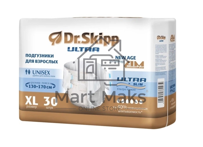 Подгузники для взрослых Dr.Skipp Ultra, р-р XL, 30 шт., 8109