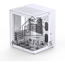 Компьютерный корпус без блока питания JONSBO TK-1, Mini-Tower, TG, no fan, 1xUSB-A 3.2 + 1xUSB-C 3.2, mATX, mITX White