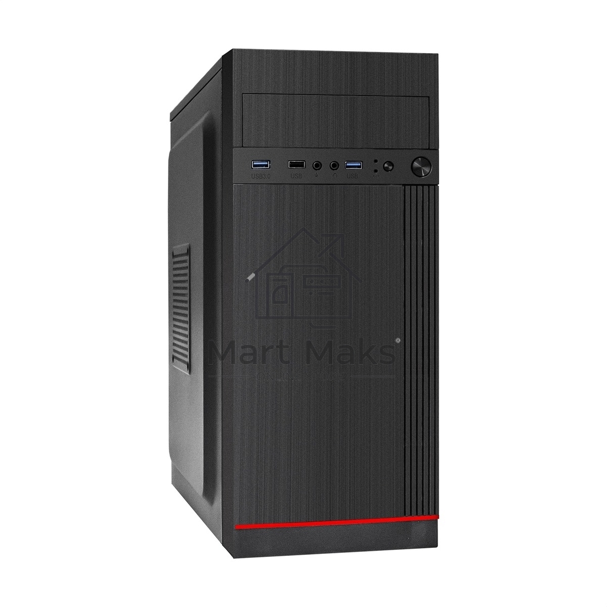 Компьютерный корпус Miditower ExeGate AA-442U2-AA400 (ATX, AA400 8 см, 1*USB+2*USB3.0, аудио, черный)