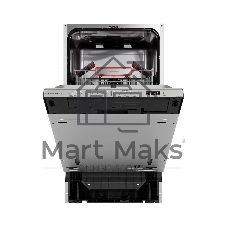 Встраиваемая посудомоечная машина Kuppersberg GHS 4526, High-Tech, 45 см, 10 комплектов, 3 корзины, 8 программ, отсрочка старта, автоматическое открывание двери, LED подсветка, сенсорное управление, луч на полу, половинная загрузка, UV-лампа, энергоэффективность А