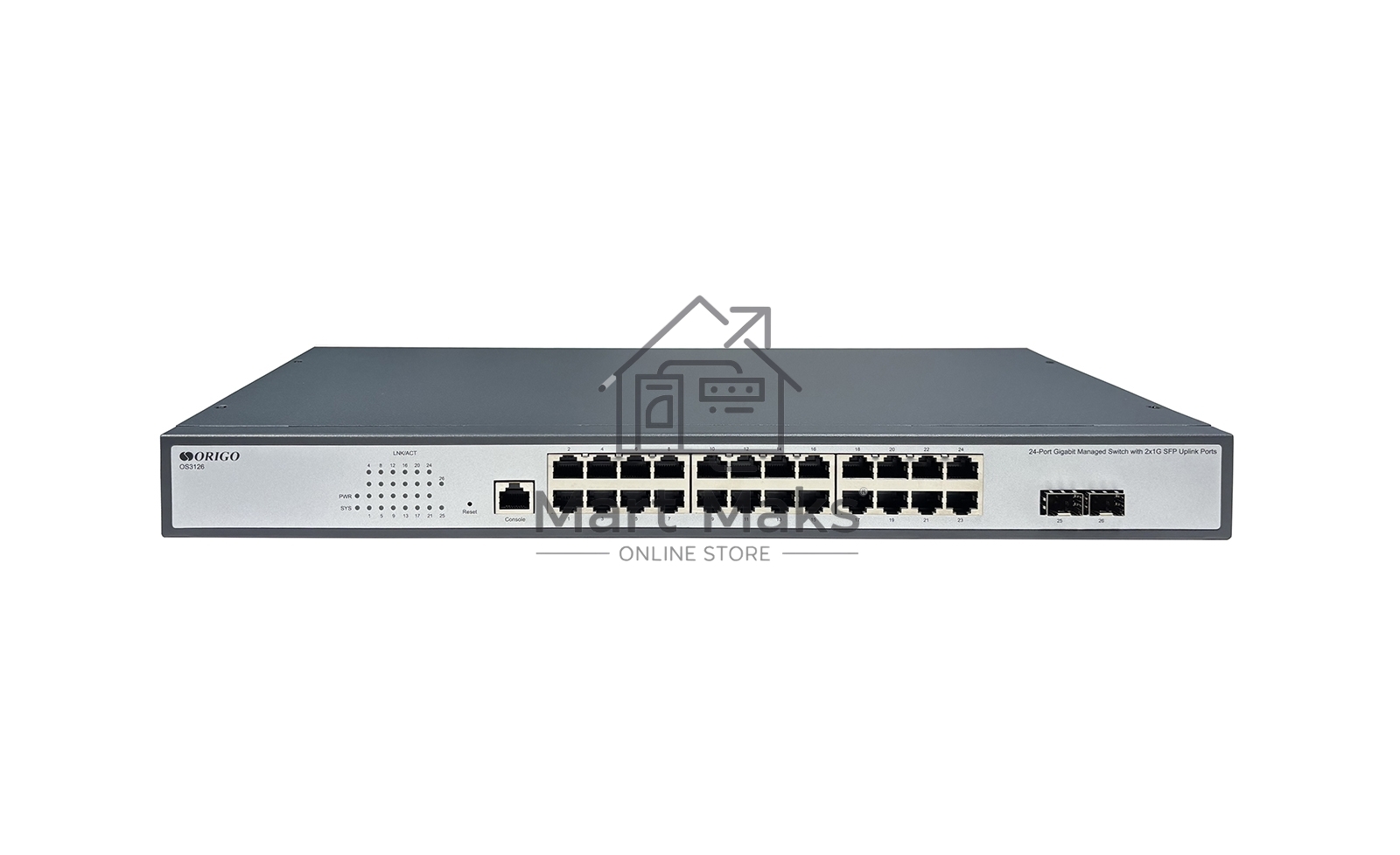 Коммутатор ORIGO OS3126/A1A, 24×1 Гбит/с + 2×1 Гбит/с SFP, управляемый