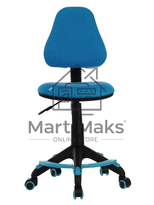 Кресло детское Бюрократ KD-4-F/TW-55 TW-55 голубой колеса голубой