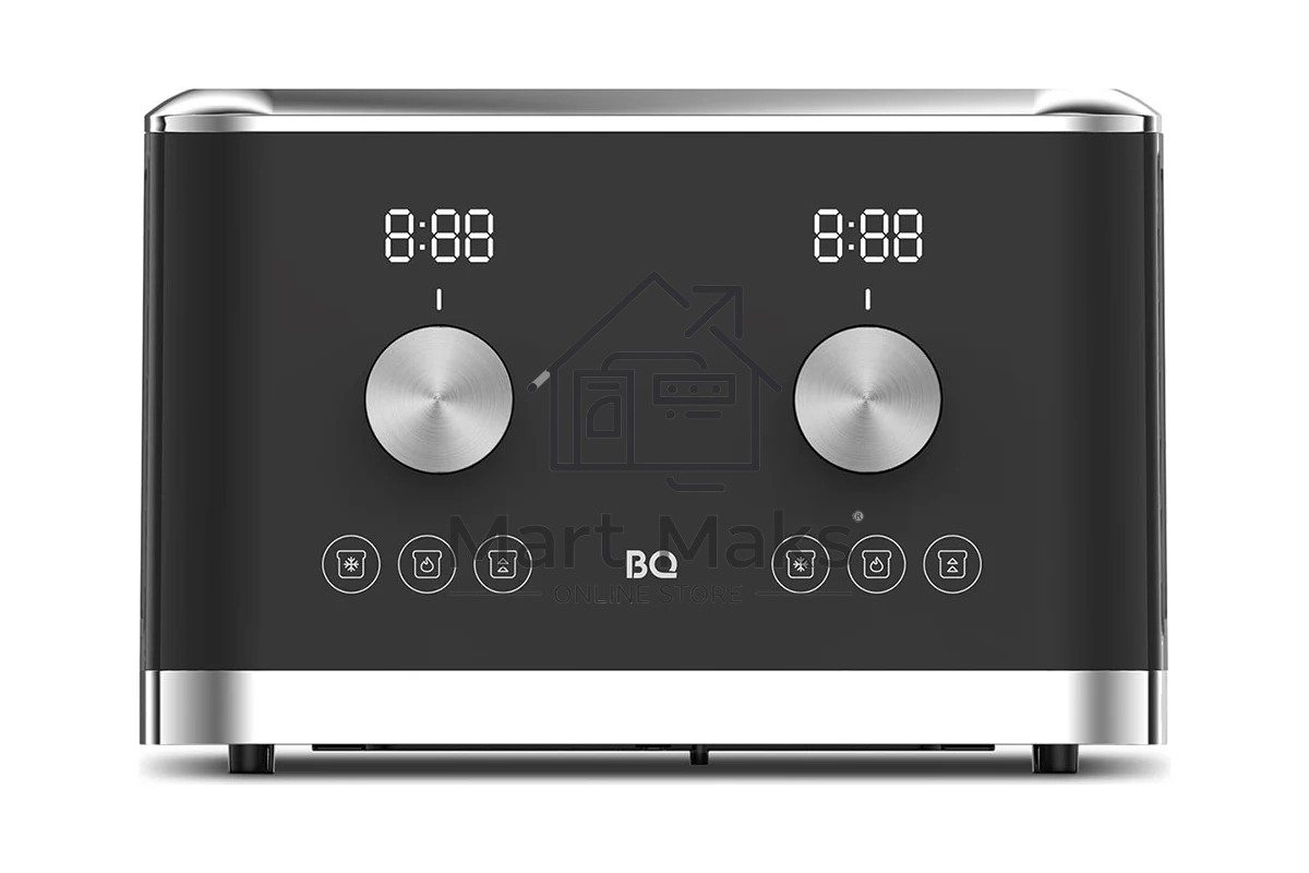 Тостер BQ T4000 Black-Steel, Мощность 1600 Вт, 7 степеней поджаривания
