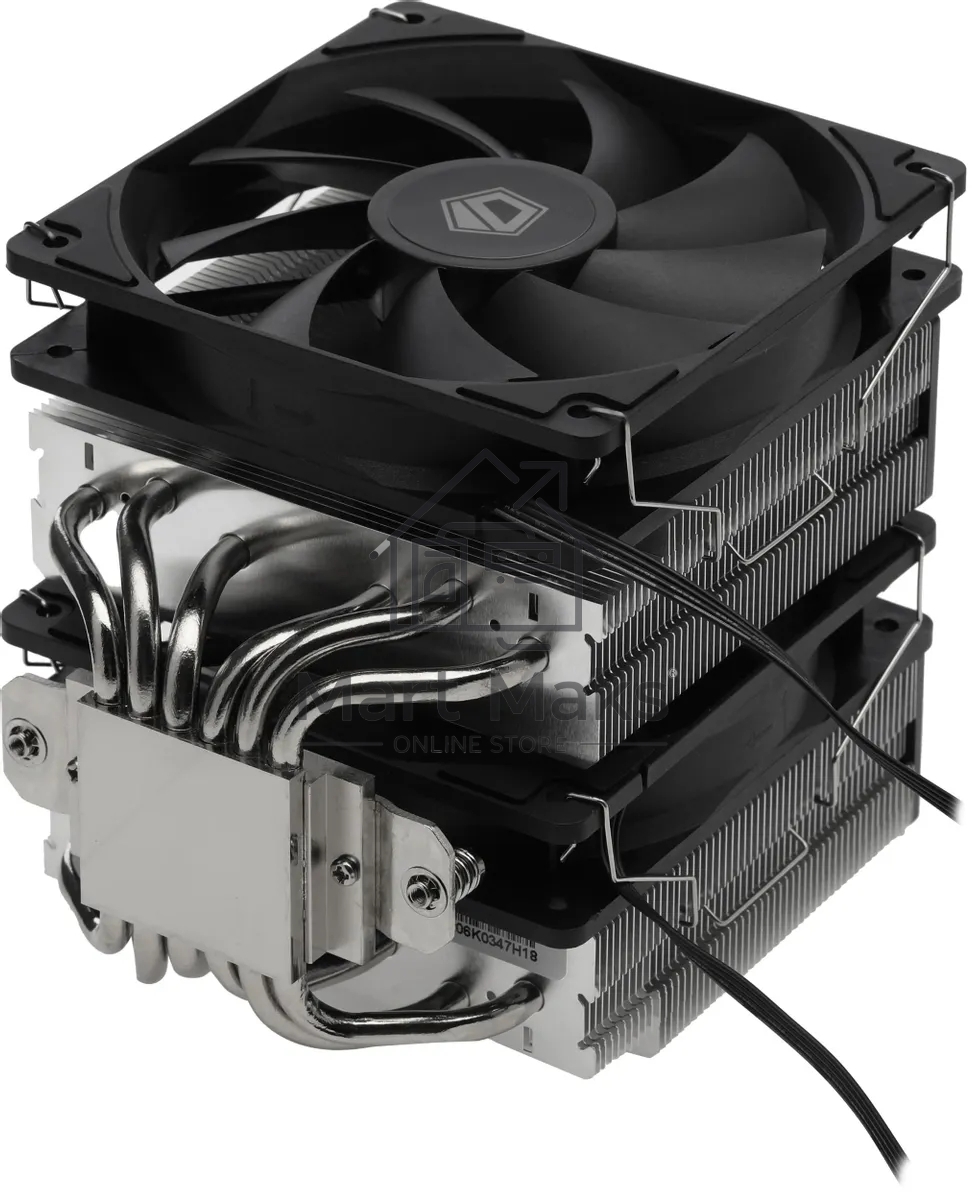 Кулер ID-COOLING SE-206-XT черный 120мм алюминий+медь 1800rpm 35db 4-pin 250W 156мм