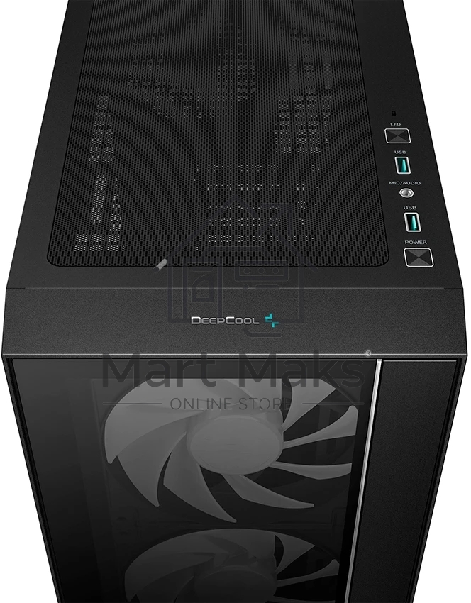 Компьютерный корпус Deepcool MATREXX 55 V4 без БП, боковое окно (закаленное стекло), 3xARGB LED 140мм вентилятора спереди, 1xARGB LED 120мм вентилятор сзади, черный, ATX