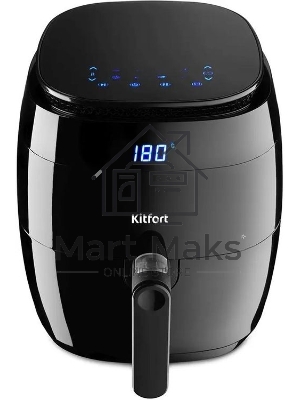 Аэрогриль Kitfort КТ-2202 черный, 1500 Вт, 3.2 л, механическое управление, 8 программ