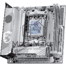 Материнская плата MSI MPG X870I EDGE TI EVO WIFI, AM5, AMD X870, 2xDDR5 (до 128 ГБ), 2xSATA, 3xM.2 (1xPCIe 5.0, 2xPCIe 4.0), 1xPCIe 5.0 x16, 1xHDMI, 1x5Gb LAN, Wi-Fi 7, Bluetooth 5.4, 2xUSB-C 40Gbps (USB4), 1xUSB-C 10Gbps, 5xUSB-A 10Gbps, 3x3.5 мм + S/PDIF оптический, 7.1, белый/серебристый, Mini-ITX