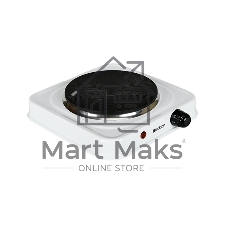 Плита настольная электрическая BLACKTON Bt HP116CI белый, 1 кВт, ТЭН, конфорки - 1, эмаль, поворотные переключатели