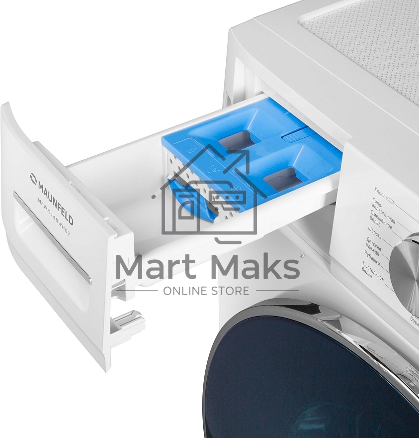 Стиральная машина Maunfeld MFWM148WH02 белый, загрузка фронтальная 8 кг, 1400 об/мин., класс: А+++