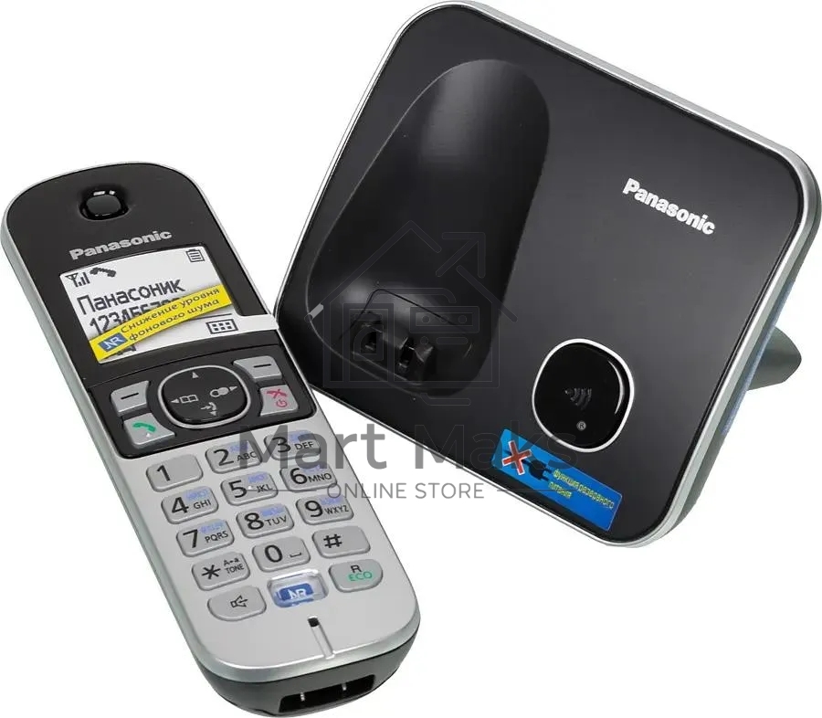 Телефон беспроводной (DECT) Panasonic KX-TG6811RUB (черный) Беспроводной DECT,40 мелодий,телефонный справочник 120 зап.