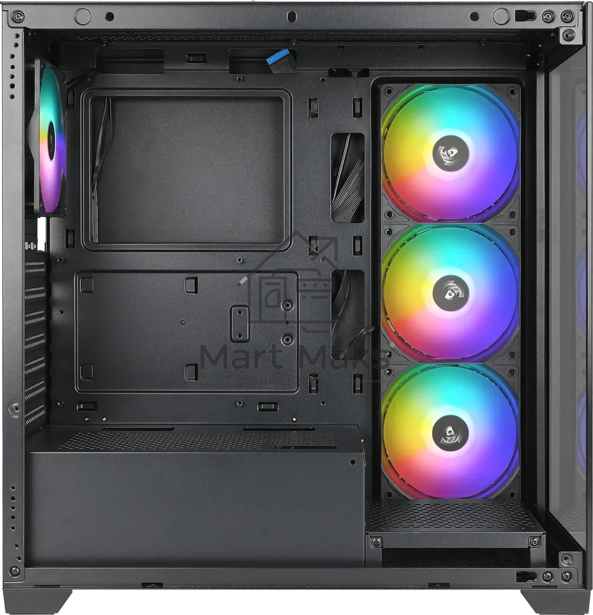 Компьютерный корпус Azza Neptune черный без БП ATX 5x120mm 2x140mm 2xUSB2.0 1xUSB3.0 audio bott PSU