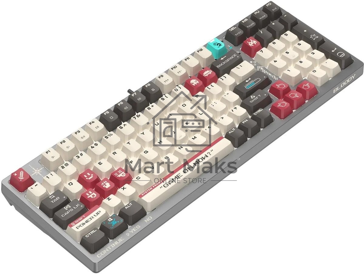 Клавиатура A4Tech Bloody S98 Pixels Red проводная USB серый/бежевый