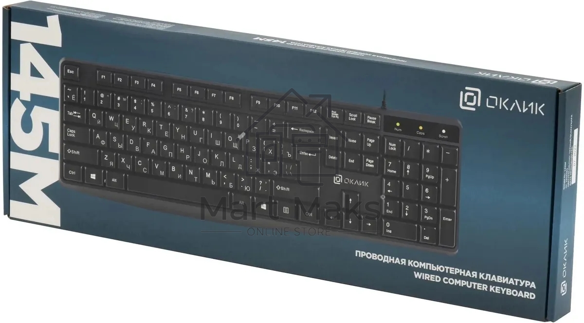 Клавиатура Oklick 145M проводная, USB, черный