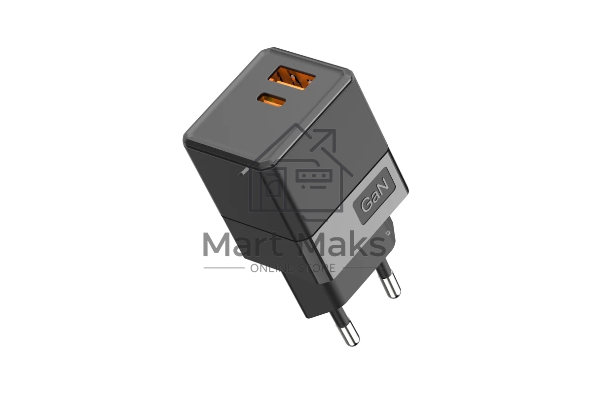 Сетевое зарядное устройство с двумя портами USB-A и USB-C, 35Вт Rexant