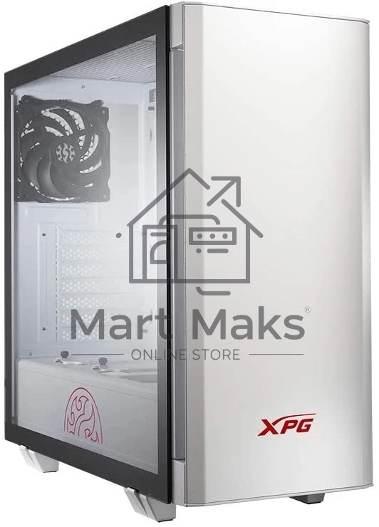 Компьютерный корпус XPG INVADER-WHITECOLOR BOXWORLDWIDE (ATX, подсветка ARGb, 2 вентилятора 120мм, стеклянная боковая панель,белый)