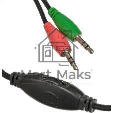 Гарнитура Oklick HS-L380G черный/красный 1.8м мониторы оголовье (JD-032)