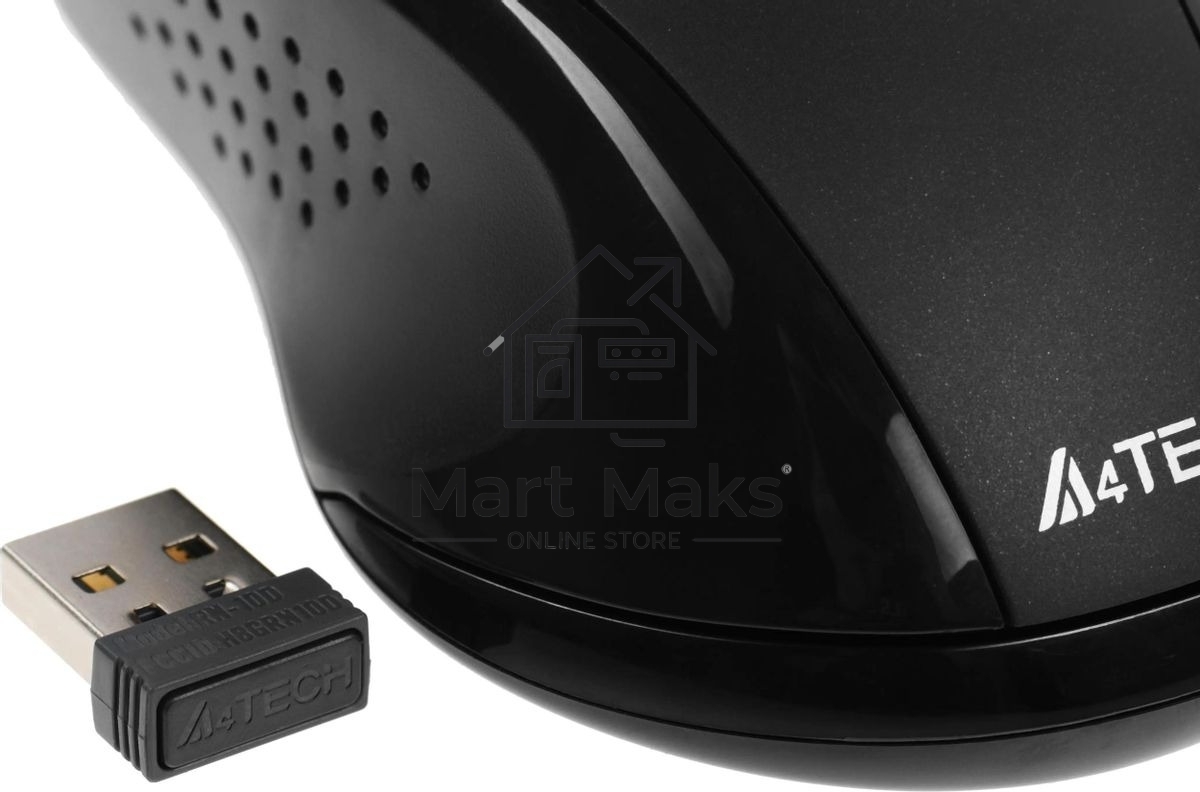Мышь беспроводная A4Tech G9-500FS черный, 1200 dpi, радиоканал, USB, кнопки - 4