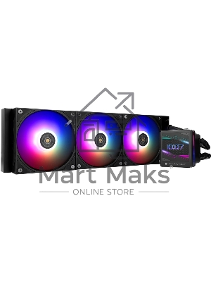 Водяное охлаждение для процессора Thermalright Grand Vision 360 (360mm, LED, Black, ARGB/Fans: 3x120mm, 80.45CFM, 29.4dBA, 2150RPM/Pump height 72.5mm, 6400RPM, Rad thickness 27mm/S: 1700, 1200, 1851, 115X, 2011, 2066, AM5, AM4)