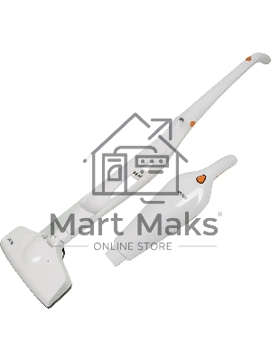 Пылесос вертикальный/ручной Mystery MVC-1118 белый/оранжевый, питание от аккумулятора, 300 Вт, уборка сухая, пылесборник 0.5 л, работа от АКБ max 30 мин